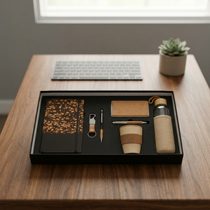 Ensemble Cadeau d'Affaires en Cuir PU Gaufré Liviya en Gros avec Stylo, Porte-clés et Porte-cartes Personnalisables pour Thanksgiving et Noël - Product Image 2