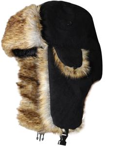 หมวกบอมเบอร์หนังแท้ลายสก็อต แต่งโลโก้ หมวกนักบิน หมวกทรัปเปอร์ กันน้ำ - Product Image 1