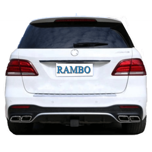 Diffusore per Paraurti Posteriore GLE63 <span class=keywords><strong>W166</strong></span> AMG con Terminali di Scarico per Mercedes Classe <span class=keywords><strong>GLE</strong></span> <span class=keywords><strong>W166</strong></span> - Product Image 2