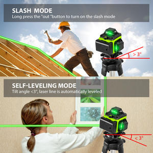 Fabbrica diretta 16 linee 4D Wireless Remote Green <span class=keywords><strong>Laser</strong></span> Level autolivellante con 1/2 batterie 30 metri - Product Image 2