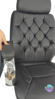 Chaise de bureau exécutive pivotante en cuir PU noir de haute qualité, blanche et orange, vente en gros