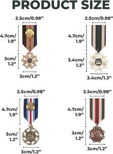 Nuova medaglia Harajuku da uomo e da donna europea americana spilla con nastro in lega di zinco piccolo distintivo blu scuro - Product Image 4