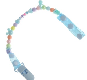 Nuovo Clip per Ciuccio con Catena Fatta a Mano con Perline Colorate, <span class=keywords><strong>Portaciuccio</strong></span> per Neonati e Bambini - Product Image 1