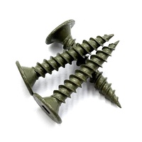 Tornillos autorroscantes de cabeza plana con accionamiento cuadrado, recubrimiento Ruspert, M3.9, punta afilada, 1 1/2 pulgadas