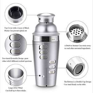 Style européen professionnel 700ml Cocktail Boston Shaker en acier inoxydable fouet boule <span class=keywords><strong>Flair</strong></span> bouteille sortie d'usine pour barman - Product Image 3