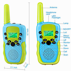 Walkie Talkies para niños de largo alcance 22 canales 2 vías Radio regalos juguetes con linterna LCD retroiluminada 3 <span class=keywords><strong>KMs</strong></span> rango - Product Image 4