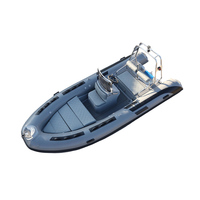 Bateau pneumatique semi-rigide (RIB) de pêche en fibre de verre Hypalon CE 480B pour 7 personnes, idéal pour le surf, la dérive et la plongée