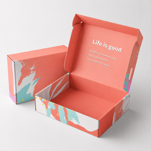 Dual Tone Custom Inspirational Text Inner Foldable Eco-Friendly Recycled Materials Four-Color Printed Shipping Box - Product Image 1