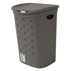 Laundry <b>Bin</b> Lt 55 Taupe 370x395x535mm <b>Plastic</b> With Lid For Laundry <b>Storage</b> - Product Image 3