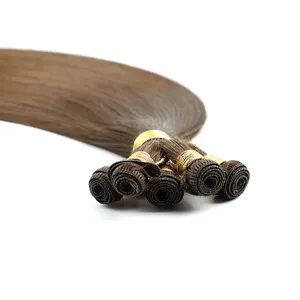 LeShine Hand-tied Weft European Remy Cuticle Intact Double Drawn Hand Tied Hair Weft Hair Extensions