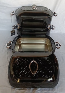 Ensemble de conservation alimentaire triple taille <span class=keywords><strong>3L</strong></span> 4L 5L Pots en acier inoxydable ABS Organisation parfaite de la cuisine - Product Image 2