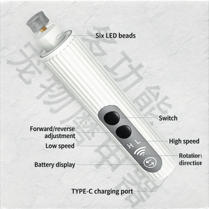 सबसे ज्यादा बिकने वाला यूएसबी रिचार्जेबल पालतू जानवर और शेवर सेट-पालतू बनाने के लिए समायोज्य इलेक्ट्रिक क्लिपर्स - Product Image 4