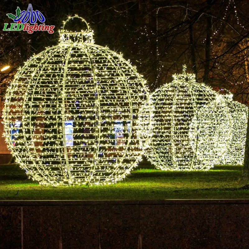 outdoor decorative lighted balls christmas lights motif light