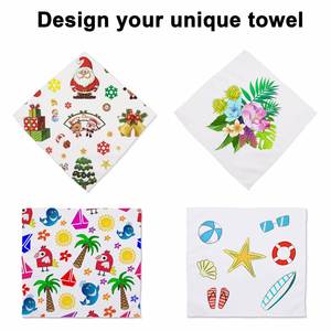 Serviettes de plage avec logo, en polyester de luxe, personnalisées, pour la vaisselle, le bain, le thé, les mains, impression personnalisée, serviettes de cuisine - Product Image 4