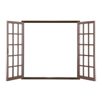 Ventanas Abatibles Dobles de PVC/UPVC Tipo Económico Americano, Gran Venta en Norteamérica