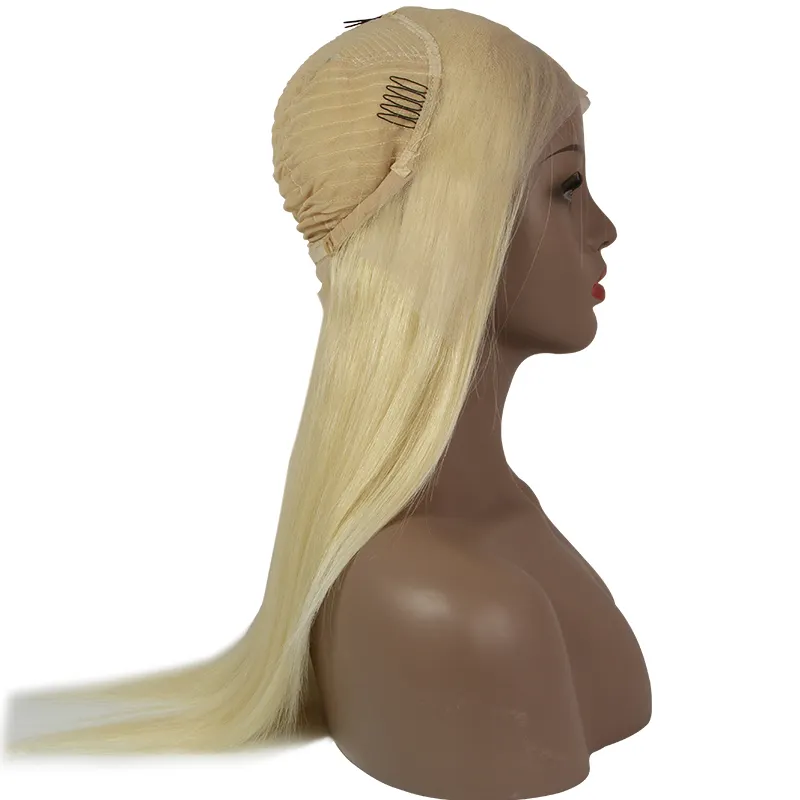 brazilian virgin hair straight blonde wig, 1b 613 full lace wig human hair dubai wig