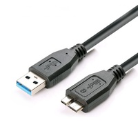 Câble d'extension USB 3.0 OEM en gros, gaine en cuivre étamé bleu, 0,3m-5m, USB Mâle Micro B pour disque dur, caméra, microphone, voiture