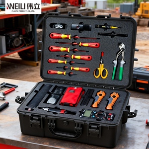 Valigetta Rigida Personalizzabile con Rivestimento in Schiuma, <span class=keywords><strong>Portatile</strong></span> e Antiurto, per Strumenti, Attrezzature e Armi, con Personalizzazione - Product Image 3