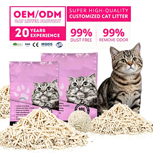 Litière pour chat en tofu naturelle, faible teneur en poussière, forte absorption, agglomération rapide, vente en gros d'usine, OEM ODM, best-seller - Product Image 1