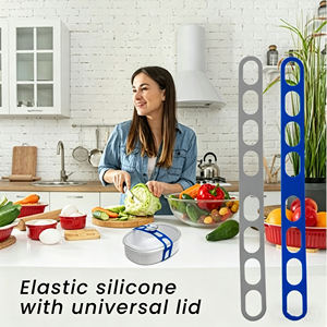 Sangle universelle réutilisable en silicone pour couvercle de mijoteuse, casserole, poêle, support de couvercle de pot anti-fuite - Product Image 3