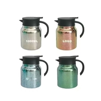 Thermos isolé sous vide de théière de camping de luxe en titane pur de 1000ml avec une performance thermique de 6 à 12 heures pour les boissons chaudes/froides