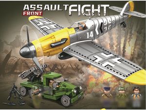Chasseur <span class=keywords><strong>militaire</strong></span> BF-109 avion de chasse US <span class=keywords><strong>Jeep</strong></span> Warplane Blackbird Air Force bloc de construction ensemble construction <span class=keywords><strong>militaire</strong></span> jouets cadeaux - Product Image 2