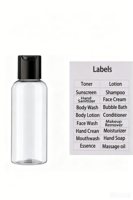 Bouteille en plastique PET compressible de 30 ml, 80 ml, 100 ml, 150 ml, 200 ml avec bouchon à clapet pour emballage de produits de soin personnel