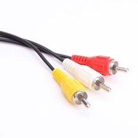 Kabel Audio Video AV 1.8m untuk Konsol Nintendo 64, Kabel AV untuk Koneksi Game Cube SNES, Kabel Audio untuk N64