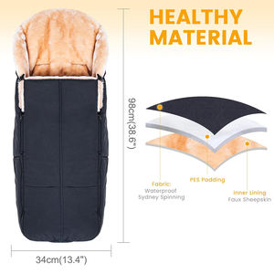 Saco de Dormir para Cochecito de Bebé, Manta para Clima Frío, Paseos al Aire Libre, Hebillas Ajustables, Manta para Cochecito de Bebé - Product Image 2