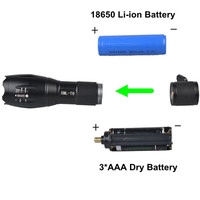 Lampe torche d'urgence étanche en aluminium XML T6 Zoom à mise au point réglable Lampe de poche tactique à led