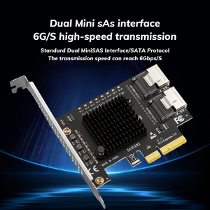 PCI-E X4 X8 X16 ~ 8 포트 <span class=keywords><strong>SATA</strong></span> 3.0 SFF8087 확장 카드 (SFF-8087 미니 SAS 인터페이스 컨트롤러 어댑터 ASM1166 칩 포함) - Product Image 3