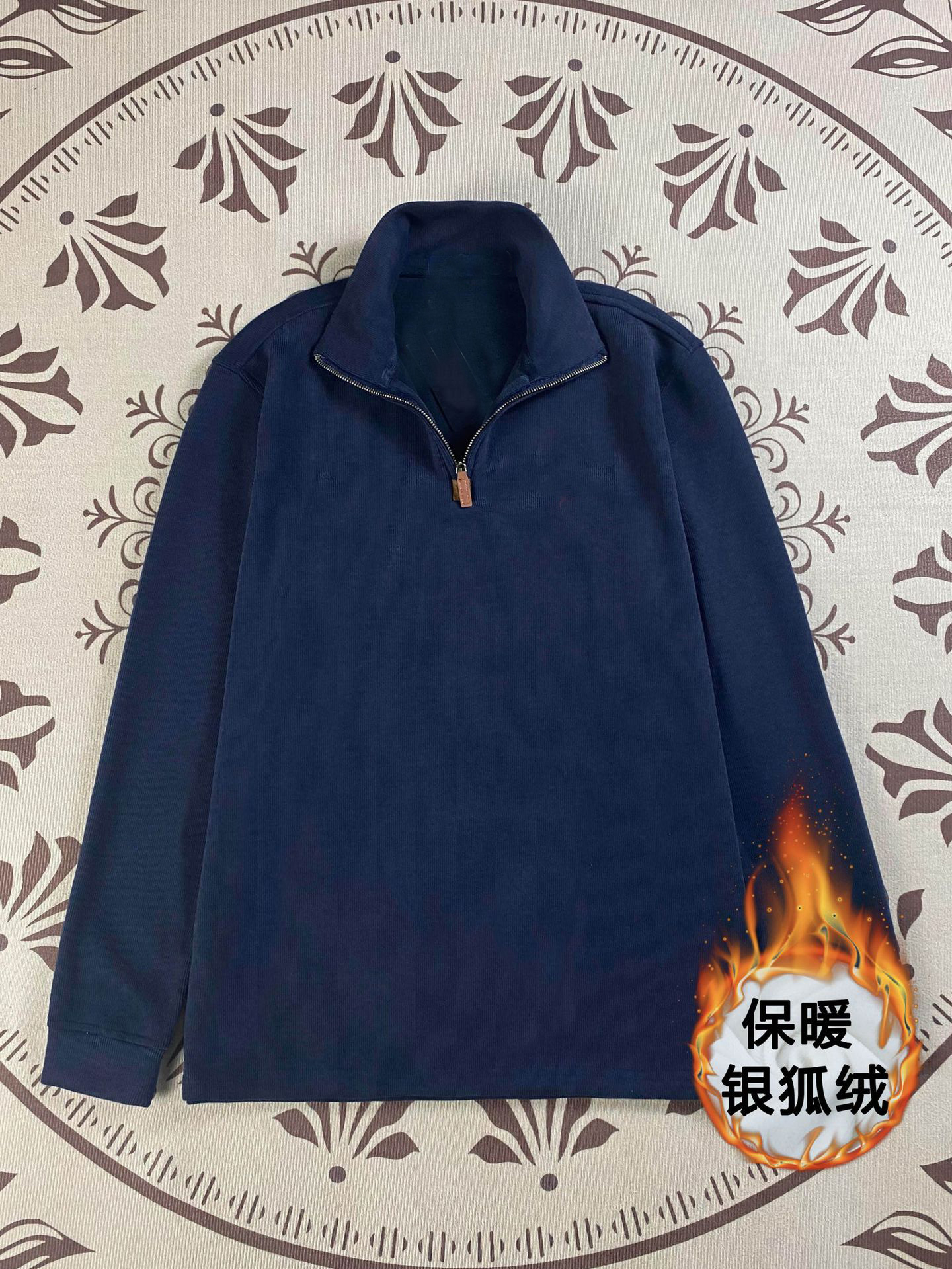 Navy blue-fleece lining