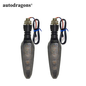 ไฟเลี้ยวรถมอเตอร์ไซค์ LED 2 ชิ้น สีเหลืองอำพัน ไฟเลี้ยวแบบไหล DRL สีขาว - Product Image 5