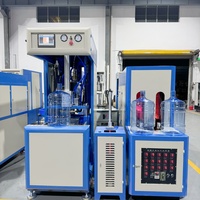 Machine de soufflage de bouteilles PET semi-automatique à cavité unique 10L 20L pour la fabrication de grandes bouteilles d'eau, machine de moulage par soufflage de plastique