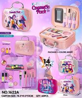 Ensemble de maquillage complet pour enfants K-POP avec trousse de maquillage, cadeau d'anniversaire pour enfant, jouet de beauté, trousse de maquillage pour filles