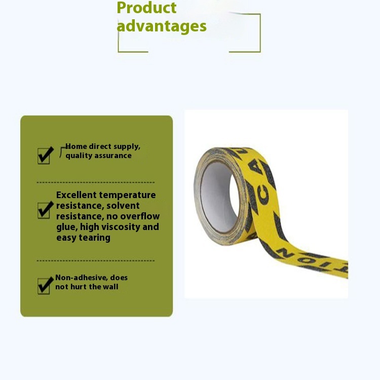 Black and Yellow PVC Warning Tape