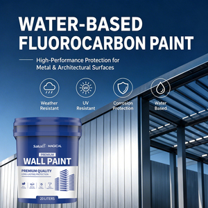 Pintura de Pared Exterior a Base de Agua con Fluorocarbono, Pintura y Revestimiento de Fluorocarbono para Paredes Metálicas Exteriores, Prevención de Corrosión y Óxido - Product Image 1