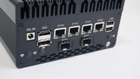 Mini PC pare-feu sans ventilateur H14 Intel Pentium 8505 Core i5 13420H i7 13620H avec quatre ports 2.5GbE et deux ports 10G SFP Plus
