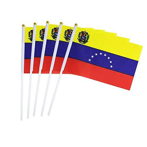 Sự kiện hoặc lễ hội chất lượng tốt quốc gia cờ tùy chỉnh Polyester venezuela tay vẫy cờ - Product Image 2