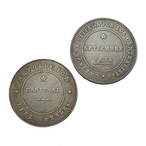 1873 สเปน คาร์ตาเฮนา รีโวลูชั่นารี 2.5 เปเซตาส (10 เรอัล) เหรียญที่ระลึกสไตล์โบราณ ของขวัญ ของตกแต่งบ้าน - Product Image 2