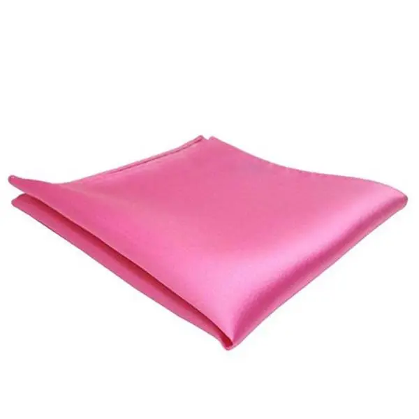 Pas cher prix rose polyester hanky poche carré pour mariage et fête