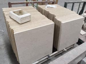 Dalles de pierre calcaire chinoise à face fendue naturelle, beige, pour sol extérieur, finition antique, design moderne pour hôtel, villa, jardin - Product Image 3