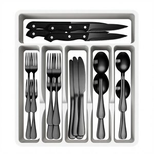 Promotion Luxe Maison 48 Pièces Ensemble de Couverts Modernes en Acier Inoxydable Effet Miroir avec Organisateur de Couverts pour Cuisine - Product Image 4