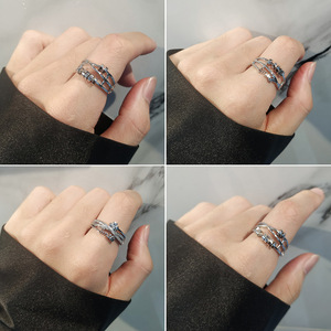 Anillos giratorios ajustables al por mayor de fábrica, chapados en rodio y cobre, joyería para aliviar el estrés para mujeres - Product Image 2