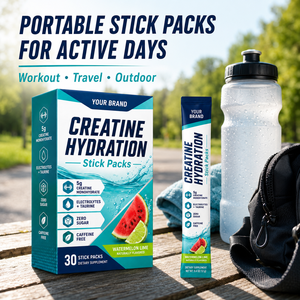 Greenpie Stick <strong>Packs</strong> Private Label Adult Workout Powder Sachets Creatine Monohydrate Electrolyte Powder for Muscle <strong>Growth</strong> - Product Image 3