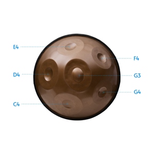 Handpan de 17 pouces, handpan, tambour à main, clé de Do, 6 notes (A3 C4 D4 E4 F4 G4), <span class=keywords><strong>instrument</strong></span> de <span class=keywords><strong>percussion</strong></span> avec sac de transport pour débutants - Product Image 2