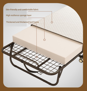 Colchón de cama plegable de oficina moderno, <span class=keywords><strong>camas</strong></span> individuales de metal de hierro al por mayor baratas para adultos para hoteles y hostales - Product Image 3