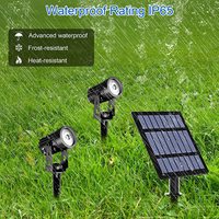 Projecteur solaire à piquet pour jardin, étanche IP65, LED blanc chaud, éclairage paysager extérieur pour pelouse et allée