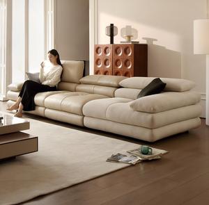 Divano Componibile in Pelle di Lusso Moderno - Design Modulare Confortevole di Alta Qualità |   Arco Personalizzabile in Dimensioni e Colore, Adatto per Appartamenti e Ville - Product Image 2