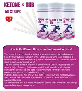 Kit de prueba de orina Keto, <span class=keywords><strong>tiras</strong></span> de prueba de orina de cetona para dieta cetogénica, pérdida de peso y estado físico - Product Image 4